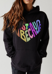Just Because Big Heart black hoodie