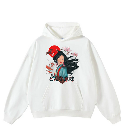 "YOSHINO" white hoodie